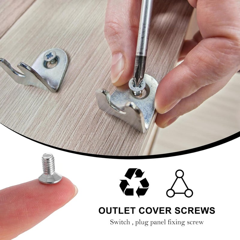 Uonlytech Wall Plate Screws Replacement Outlet Screws Thread Covers Electrical Wall Plate Accessories for Home Office 600 Pcs - Image 5